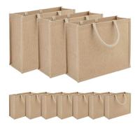 vidaXL Bolsas de yute 10 Natural 42 x 33 x 19 cm 100% Yute Tossa