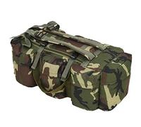 vidaXL Bolso de Lona Estilo Militar 3-en-1 de 90 L Camuflaje Maleta Mochila