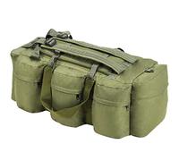 vidaXL Bolso de Lona Estilo Militar 3-en-1 de 90 L Verde Oliva Maleta Mochila