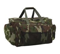 vidaXL Bolso de Pesca Impermeable Tela Oxford Verde Camuflaje, Bolso de Pesca, Bolsa de Pesca con Mosca, Bolsa de Equipo de Pesca