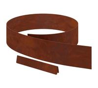 vidaXL Borde de Césped 4 pcs Oxidado 450 x 0.05 x 15 cm, Bordes Modernos para jardín y terraza, cercas para Plantas, diseño Elegante de Paisaje, delimita Espacios al Aire Libre