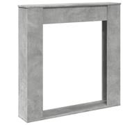 vidaXL Borde de chimenea madera ingeniería gris hormigón 100x20x100 cm, envolvente de chimenea, repisa de chimenea, repisa de chimenea