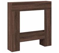 vidaXL Borde de chimenea madera ingeniería marrón roble 81x18x82 cm, envolvente de chimenea, repisa de chimenea, repisa de chimenea