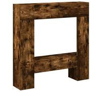 vidaXL Borde de chimenea madera ingeniería roble ahumado 81x18x82 cm, envolvente de chimenea, repisa de chimenea, repisa de chimenea