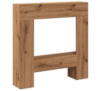 vidaXL Borde de Chimenea Madera ingeniería Roble Artisan 81x18x82 cm, Envolvente de Chimenea, repisa de Chimenea, repisa de Chimenea