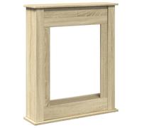 vidaXL Borde de chimenea madera ingeniería roble Sonoma 75x20x87,5 cm, envolvente de chimenea, repisa de chimenea, repisa de chimenea