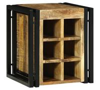 vidaXL Botellero 34,5 x 35 x 39 cm Madera Maciza de Mango en bruto