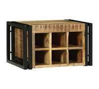 vidaXL Botellero 46 x 35 x 27,5 cm madera maciza de mango en bruto