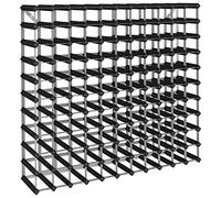 vidaXL Botellero Armario Soporte Vino Vinoteca Estante Organizador Portabidones Colocación Decoración para 120 Botellas Negro Madera Maciza de Pino