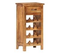 Vidaxl botellero de madera maciza de acacia 40x30x80 cm