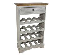 Vidaxl botellero de madera maciza reciclada 55x23x85 cm