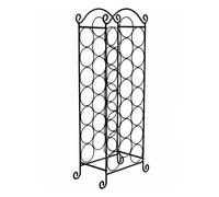 Vidaxl botellero de metal para 21 botellas