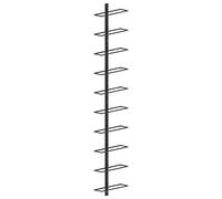 vidaXL Botellero de Pared para 10 Botellas Estante Soporte para Vinos Portabotellas Armarios Almacén Organizador Decoración Comedor Metal Negro