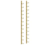 vidaXL Botellero de Pared para 12 Botellas Estantería Estante de Botellas Soporte para Vino Armario Cocinas Despensas Hogar Hierro Dorado