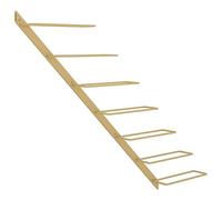 vidaXL Botellero de Pared para 7 Botellas Estantería Estante de Botellas Soporte para Vino Armario Cocinas Despensas Hogar de Metal Dorado