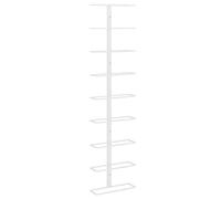 vidaXL Botellero de Pared para 9 Botellas Estantería Estante de Botellas Soporte para Vino Armario Cocinas Despensas Hogar Hierro Blanco
