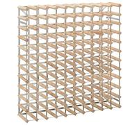 Vidaxl botellero para 120 botellas de madera maciza de pino