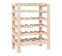 Vidaxl botellero madera maciza de pino 65x29x112 cm