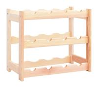 vidaXL Botellero para 12 Botellas de Madera de Pino con Accesorios Decoración Almacenamiento Organización Vinoteca Exponedor Diseño Sencillo Rústico
