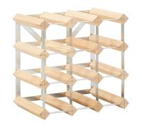 Vidaxl botellero para 12 botellas de madera maciza de pino