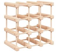 vidaXL Botellero para 12 Botellas Madera Maciza de Pino 36x23x36 cm