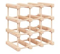 vidaXL Botellero para 12 Botellas Madera Maciza de Pino 36x23x36 cm