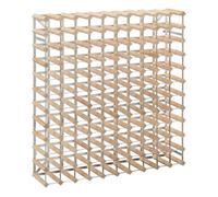 Vidaxl botellero para 120 botellas de madera maciza de pino