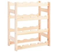 vidaXL Botellero para 16 Botellas de Madera de Pino con Accesorios Decoración Almacenamiento Organización Vinoteca Exponedor Diseño Sencillo Rústico