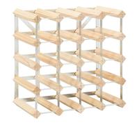 Vidaxl botellero para 20 botellas de madera maciza de pino