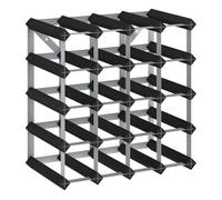 vidaXL Botellero Armario Soporte Vino Vinoteca Estante Organizador Portabidones Colocación Decoración para 20 Botellas Negro Madera Maciza de Pino