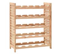 vidaXL Botellero 25 Botellas Vino Madera Nogal 63x25x73 cm Mueble Organizador