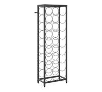 Vidaxl botellero para 27 botellas hierro forjado negro 34x18x100 cm
