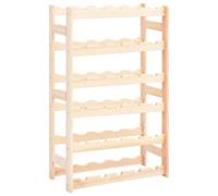 vidaXL Botellero para 30 Botellas de Madera de Pino con Accesorios Decoración Almacenamiento Organización Vinoteca Exponedor Diseño Sencillo Rústico