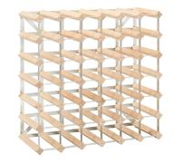 Vidaxl botellero para 42 botellas de madera maciza de pino