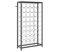 vidaXL Botellero para 45 Botellas Hierro Forjado Negro 54x18x100 cm