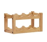 Vidaxl botellero para 6 botellas madera maciza de roble 37x21x21 cm