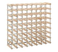 Vidaxl botellero para 72 botellas de madera maciza de pino