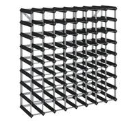 Vidaxl botellero para 72 botellas madera maciza de pino negro