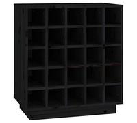 vidaXL Botellero Vino Bebida Almacenamiento Estante Estantería Exhibición Cocina Barra Cerveza Restaurante Decoración de Madera Maciza de Pino Negro