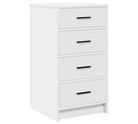 vidaXL Buffet Blanco Moderno de 40 x 41 x 75 cm. Mueble de Madera ingenierizada con 4 cajones. Ideal para organizar en el Comedor o salón. Gabinete Elegante para Platos y soluciones para el hogar.