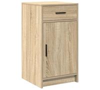 vidaXL Buffet de Roble de Sonoma con Acabado Mate Diseño Compacto Solución de Almacenamiento Interior para Comedor Incluye Puerta con Bisagra y Cajón Tradicional Muebles Modernos de Madera Tablero de
