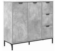 vidaXL Buffet Moderno de Comedor Rectangular Madera Ingenierizada Gris Hormigón Ajustable Medidas 89.5 x 33 x 82 cm Es perfecto para uso en interiores gracias a su diseño elegante. Puede sostener