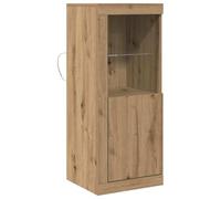 vidaXL Buffet Moderno Sideboard Unidad de Almacenamiento de Roble Mesa Consola Multifuncional Estante de Vidrio Muebles para Comedor Sala de Estar Moderno que Ahorra Espacio