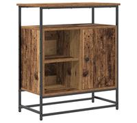 vidaXL Aparador rústico de madera antigua con 3 compartimentos para almacenamiento | MDF y metal acabado texturizado ideal para comedores y salas de estar muebles multifuncionales interiores modernos