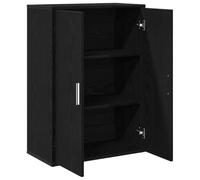 vidaXL Buffet Sideboard Contemporáneo de Roble Negro con Amplio Almacenamiento | Forma Rectangular Hecho de MDF Resistente al Calor Acabado Mate Ideal para Organizar Muebles del Comedor y Sala de EST