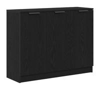 vidaXL Buffet Sideboard Moderno de Roble Negro Construcción Robusta Solución de Almacenamiento Elegante para Comedor y Sala de Estar Muebles Versátiles para Interiores con 3 Puertas con Bisagras Cont