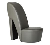 Vidaxl butaca con forma de zapato de tacón cuero sintético gris