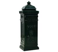 vidaXL Buzón Columna Aluminio Vintage Verde Casilla Correo Postal Carta Adorno