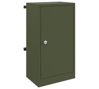 vidaXL Buzón Verde Oliva de Acero 30 x 23 x 55 cm, para exterior, con acabado mate, puerta a prueba de clima, con cerraduras resistentes al agua. Ideal para decorar tu jardín o terraza.