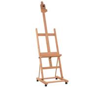 vidaXL Caballete de pintura de madera maciza de haya 55x53,5x178 cm